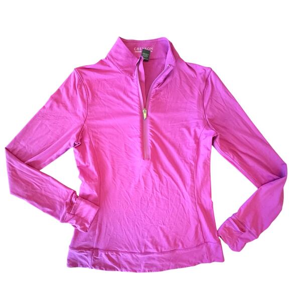 Greyson Women’s Halley Melange Long Sleeve Quarter-Zip Jacket Shirt Medium Pink - Picture 1 of 9